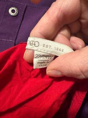 Cato Plus Size 22/24W Red Embroidered Boho Peasant Blouse with Tassels